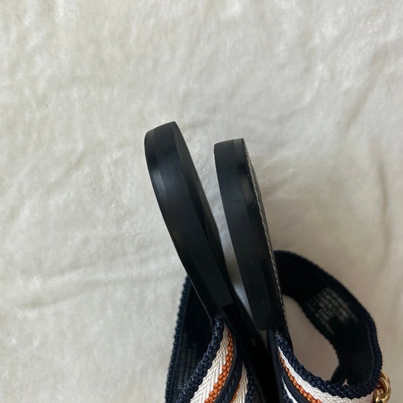 NWOB Tory Burch Shoes Tory Burch Mini Benton Navy Chain Band Sandal - Picture 6 of 8